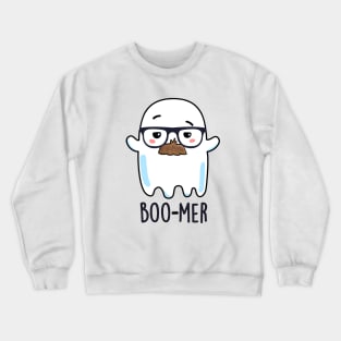 Boo-mer Cute Middle Aged Ghost Pun Crewneck Sweatshirt